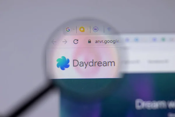 New York Usa April 2021 Google Daydream Visa Företagets Logotyp — Stockfoto