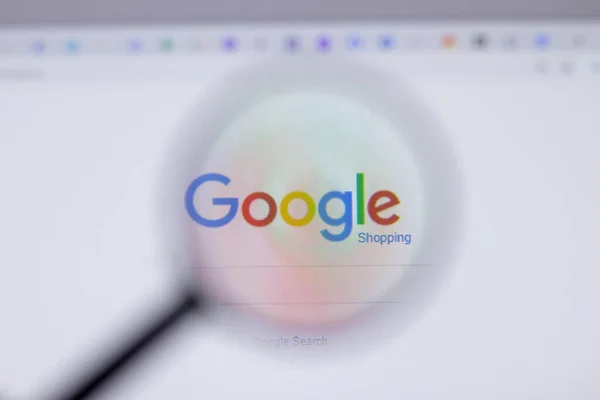 New York Usa April 2021 Google Shopping Company Logo Close — Stock Photo, Image
