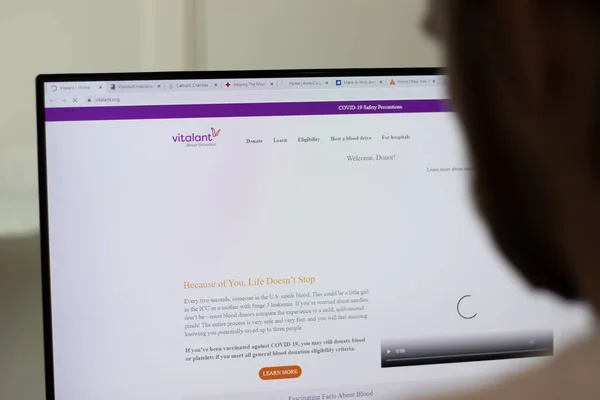 New York Mei 2021 Website Van Vitalant Company Het Scherm — Stockfoto