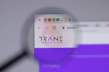 Los Angeles, California, ABD - 1 Haziran 2021: Trane Technologies logosu veya web sitesi ikonu, Illustrative Editorial