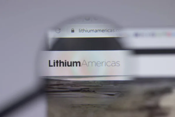 Los Angeles California Usa June 2021 Lithium Americas Corp Logo Ліцензійні Стокові Зображення