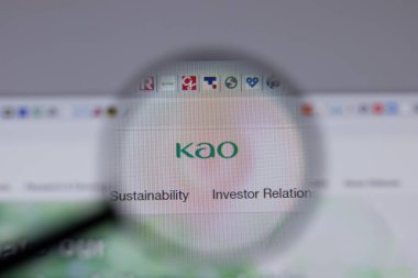 Los Angeles, California, ABD - 1 Haziran 2021: Kao Corporation logosu veya web sitesi ikonu, Illustrative Editorial