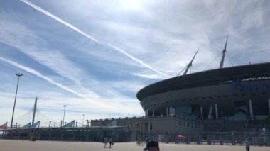 Saint Petersburg, Russia - 2 June 2021: Krestovsky Stadium or Gazprom Arena , Illustrative Editorial