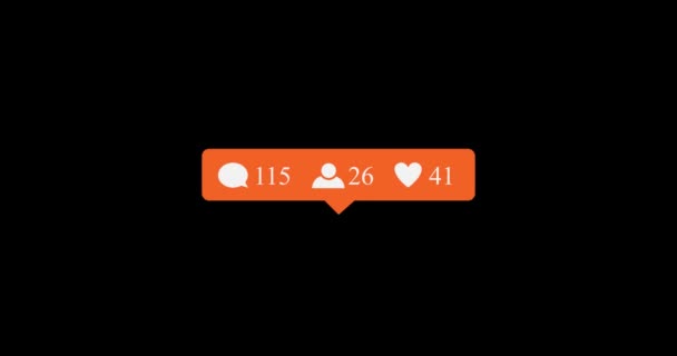 Nova Iorque Eua Agosto 2021 Follower Comment Counter Animation Social — Vídeo de Stock