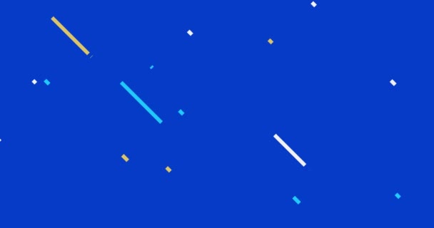 Blauwe Achtergrond Met Bewegingselementen Lijnen Animatie Achtergrond — Stockvideo