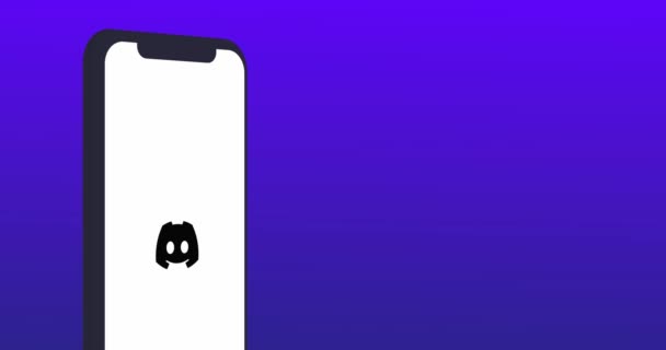 Nowy Jork Usa Sierpnia 2021 Discord Mobile App Logo Phone — Wideo stockowe