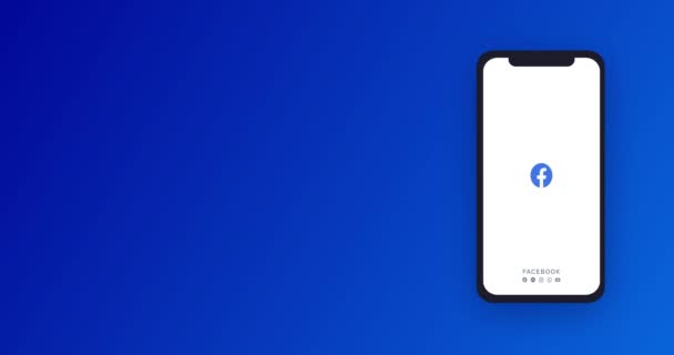 Nova Iorque Eua Agosto 2021 Facebook Mobile App Logo Phone — Vídeo de Stock