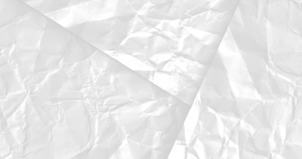 Fondo de textura de hoja de papel. Imágenes de papel blanco arrugadas en movimiento — Vídeo de stock