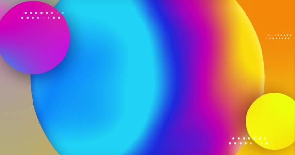 Regenboog Gradiënt Mesh Abstracte Achtergrond Met Ellipse Vormen Kleurrijke Moderne — Stockvideo