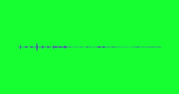 Аудиоспектр на зеленом экране анимации — стоковое видео