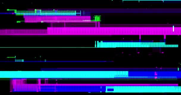 Fondo de efecto de fallo colorido. Diseño de daños digitales — Vídeo de stock