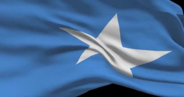 Somali ulusal bayrak görüntüleri. Somali rüzgarda bayrak sallıyor