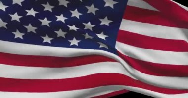 Amerikan bayrağı görüntüleri. Amerika Birleşik Devletleri rüzgarda bayrak sallıyor