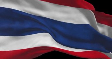 Tayland ulusal bayrak görüntüleri. Tayland bayrağını dalgalandırıyor