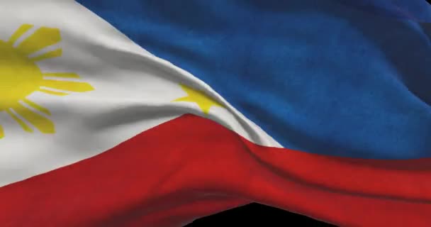 Imagens Bandeira Nacional Das Filipinas Bandeira País Ondulação Filipina Vento — Vídeo de Stock