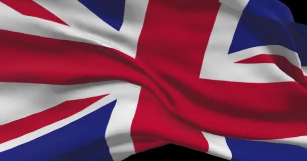 Reino Unido Gran Bretaña Imágenes Bandera Nacional Reino Unido Ondeando — Vídeo de stock