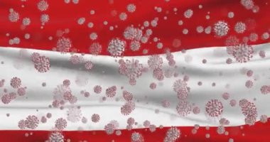 Avusturya 'da COVID-19 virüs salgını. Coronavirüslü Avusturya bayrağı