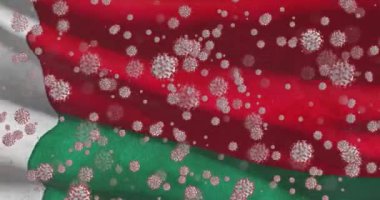 Madagaskar 'da COVID-19 virüs salgını. Koronavirüslü Madagaskar ulusal bayrağı