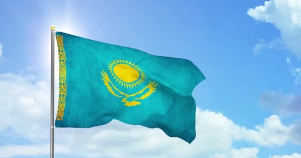 Политика Новости Казахстана Государственный Флаг Казахстана Фоне.
