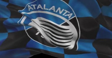 Atalanta FC bayrak sallıyor. Atalanta futbol kulübü geçmişi. Futbol takımı logosu