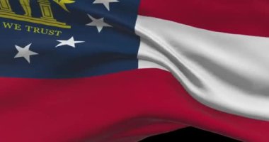 Georgia eyalet bayrağı. GA Amerika Birleşik Devletleri haber ve politika illüstrasyonu