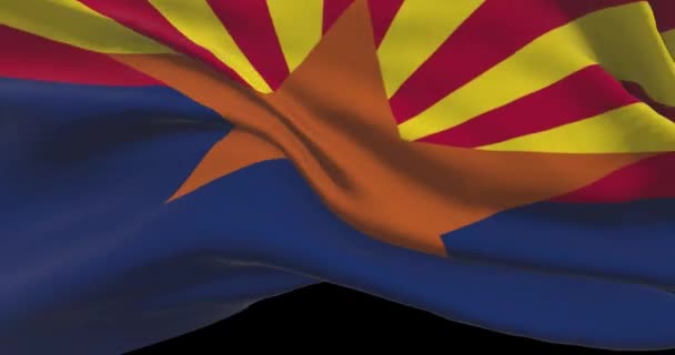 Flaga Stanu Arizona Stany Zjednoczone Ameryki Wiadomości Ilustracja Polityki — Wideo stockowe