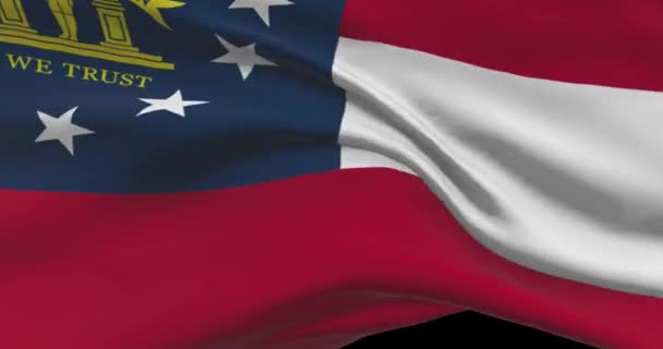佐治亚州的国旗Ga美利坚合众国新闻和政治说明 — 图库视频影像