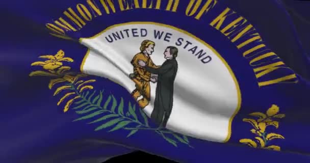 肯塔基州的国旗 美利坚合众国的新闻和政治例证 — 图库视频影像