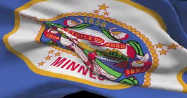 Minnesota eyalet bayrağı. MN Amerika Birleşik Devletleri haber ve siyaset illüstrasyonu