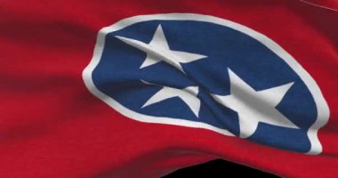 Tennessee eyalet bayrağı. TN Amerika Birleşik Devletleri haber ve politika illüstrasyonu
