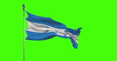 Honduras ulusal bayrak sallama görüntüleri. Krom anahtar