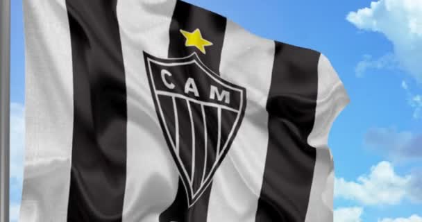 New York Usa September 2021 Atletico Mineiro Fotbollslag Viftar Med — Stockvideo