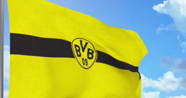 New York Usa Září 2021 Borussia Dortmund Fotbalový Tým Mává — Stock video