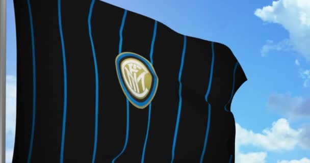 New York Usa Septembre 2021 Équipe Inter Milan Agite Son — Video