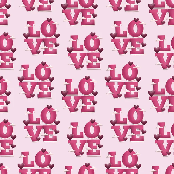 Cute Valentine Day Gnome Seamless Pattern Perfect Use Web Print — стоковое фото