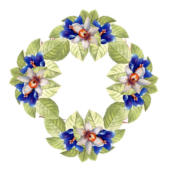 Spring Flower Wreath Perfect Use Web Print — Stock Photo, Image