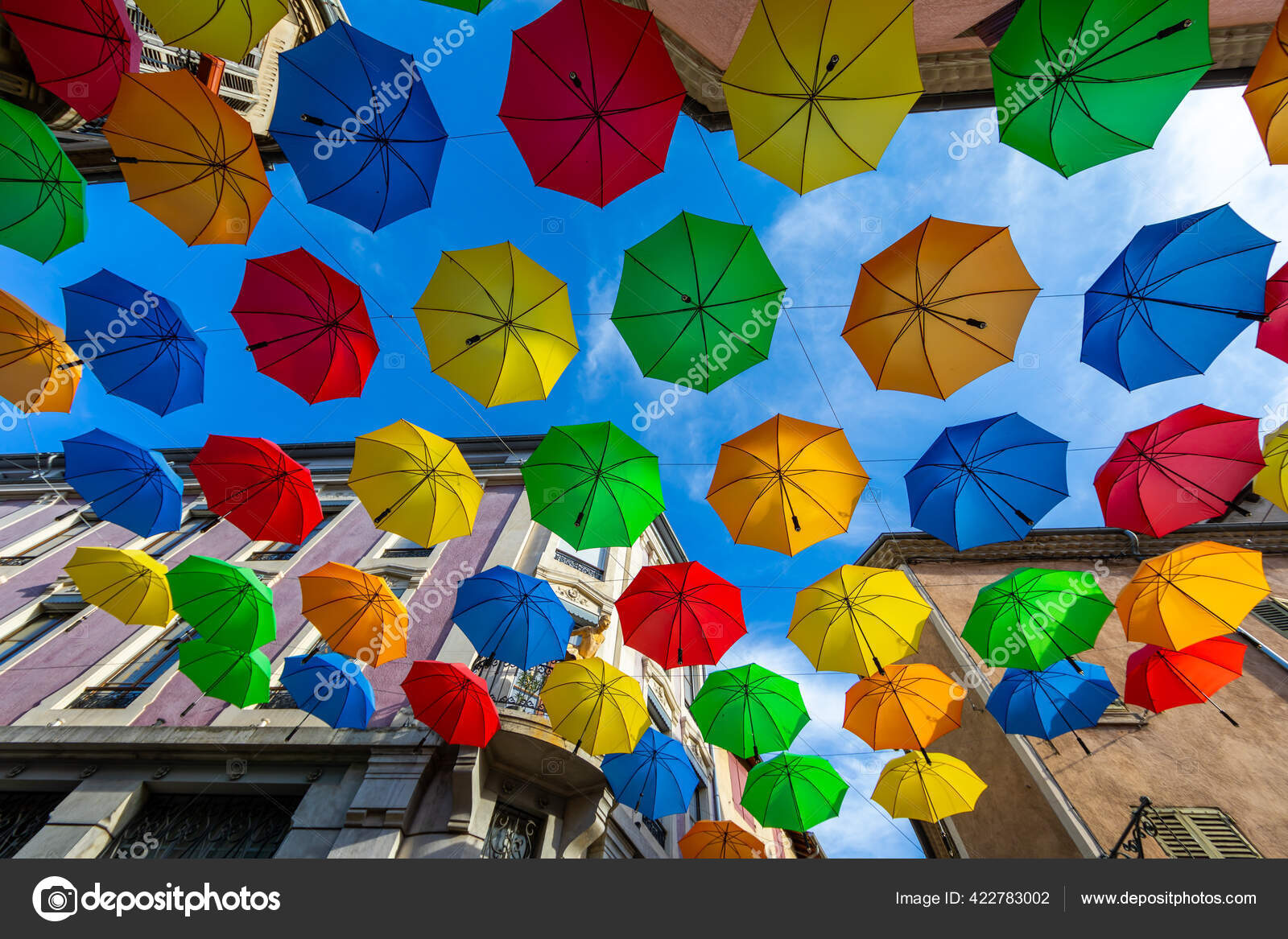 Ago 2019 Gap Hautes Alpes Francia Paraguas Colores — de © chromoprisme