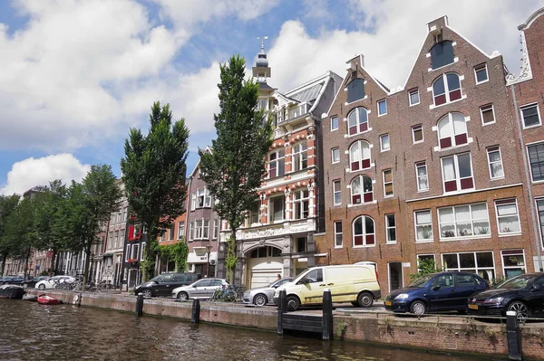 Casas Tradicionais Amsterdão Países Baixos — Fotografia de Stock
