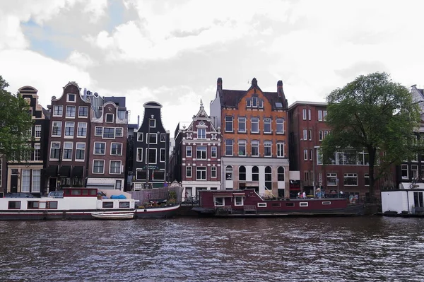 Casas Tradicionais Amsterdão Países Baixos — Fotografia de Stock