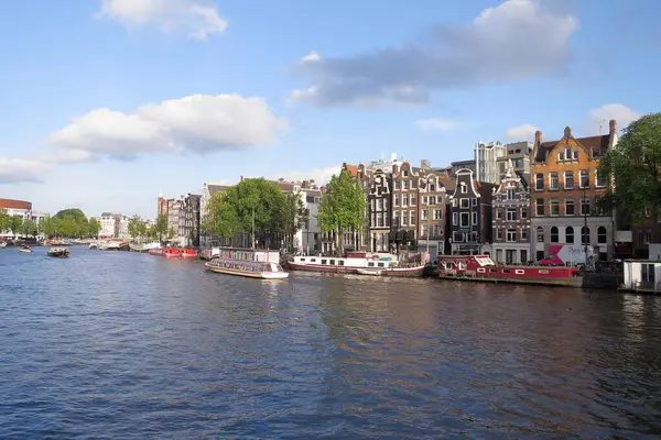 Traditional Houses Canal Amsterdam Netherlands — Stock Photo, Image