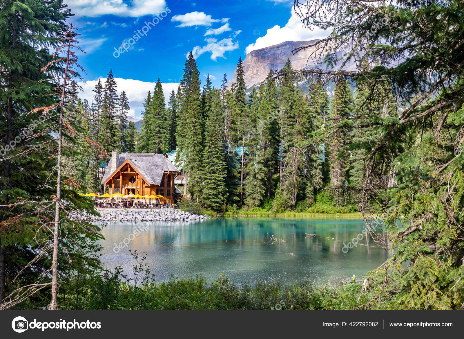 Chalet Emerald Lake Columbia Shuswap British Columbia Canada Stock