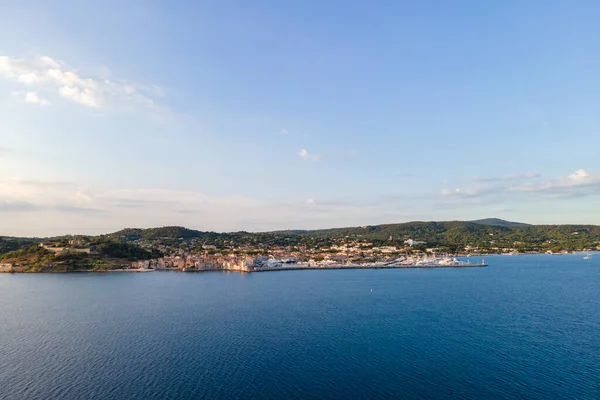 Luftaufnahme Des Hafens Von Saint Tropez Der Französischen Riviera Südfrankreich — Stockfoto