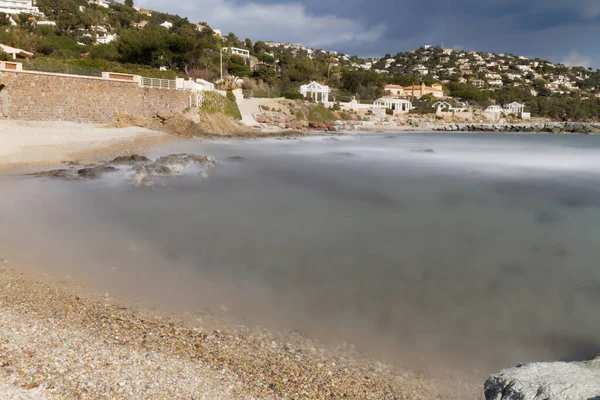 Frente Mar Les Issambres Franch Riviera Francia Larga Exposición —  Fotos de Stock