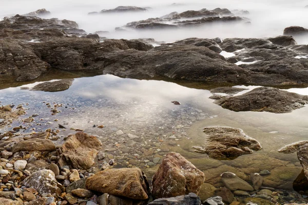 Les Issambres Seafront Franch Riviera Frankrijk Langdurige Blootstelling — Stockfoto