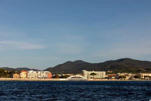 Sainte Maxime Var Γαλλία Παραλία Και Γέφυρα — Φωτογραφία Αρχείου