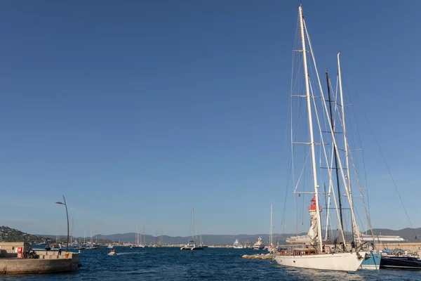 Oct 2019 Saint Tropez Var France Sailboats Harbor 2019 Edition — стокове фото