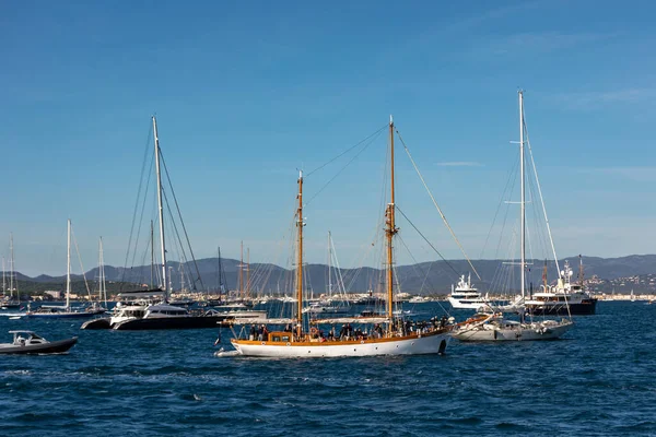 Oct 2019 Saint Tropez Var France Sailboats Bay 2019 Edition — стокове фото