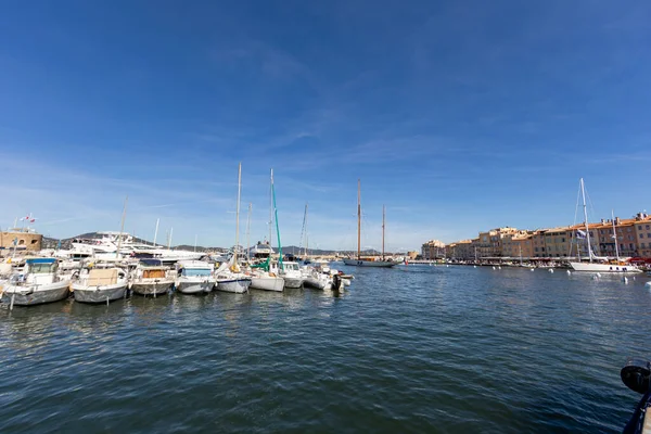 Oct 2019 Saint Tropez Var France Port Front Mer Avec — Photo