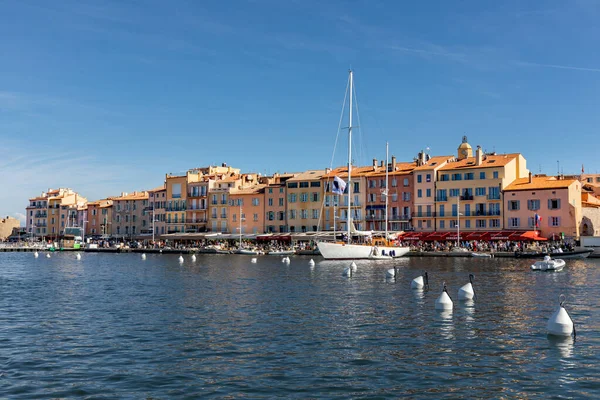 10月5 2019 サントロペ バール フランス Les Voiles Saint Tropez レガッタの2019版中にすべてのヨットで港と海辺 — ストック写真