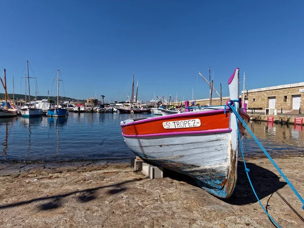 Rybářská Kůra Přístavu Saint Tropez Francouzská Riviéra Francie — Stock fotografie